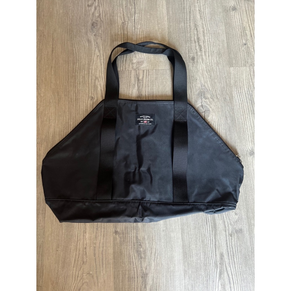Vintage Y2K Ralph Lauren Polo Jeans Co. Overnight Duffle Bag Black Tote